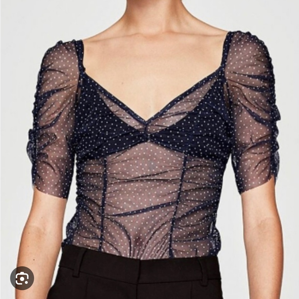 Sheer Polka Top